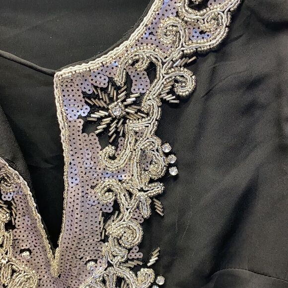 EYE OF THE NEEDLE - Black Dress with Sequins - Picture 5 of 6